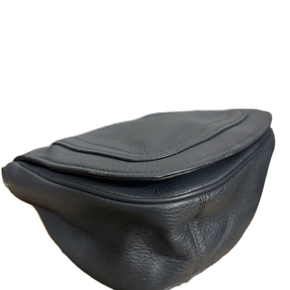 Marc Jacobs Recruit Nomad Saddle Pebble Leather Gray Crossbody Bag - Picture 6 of 14